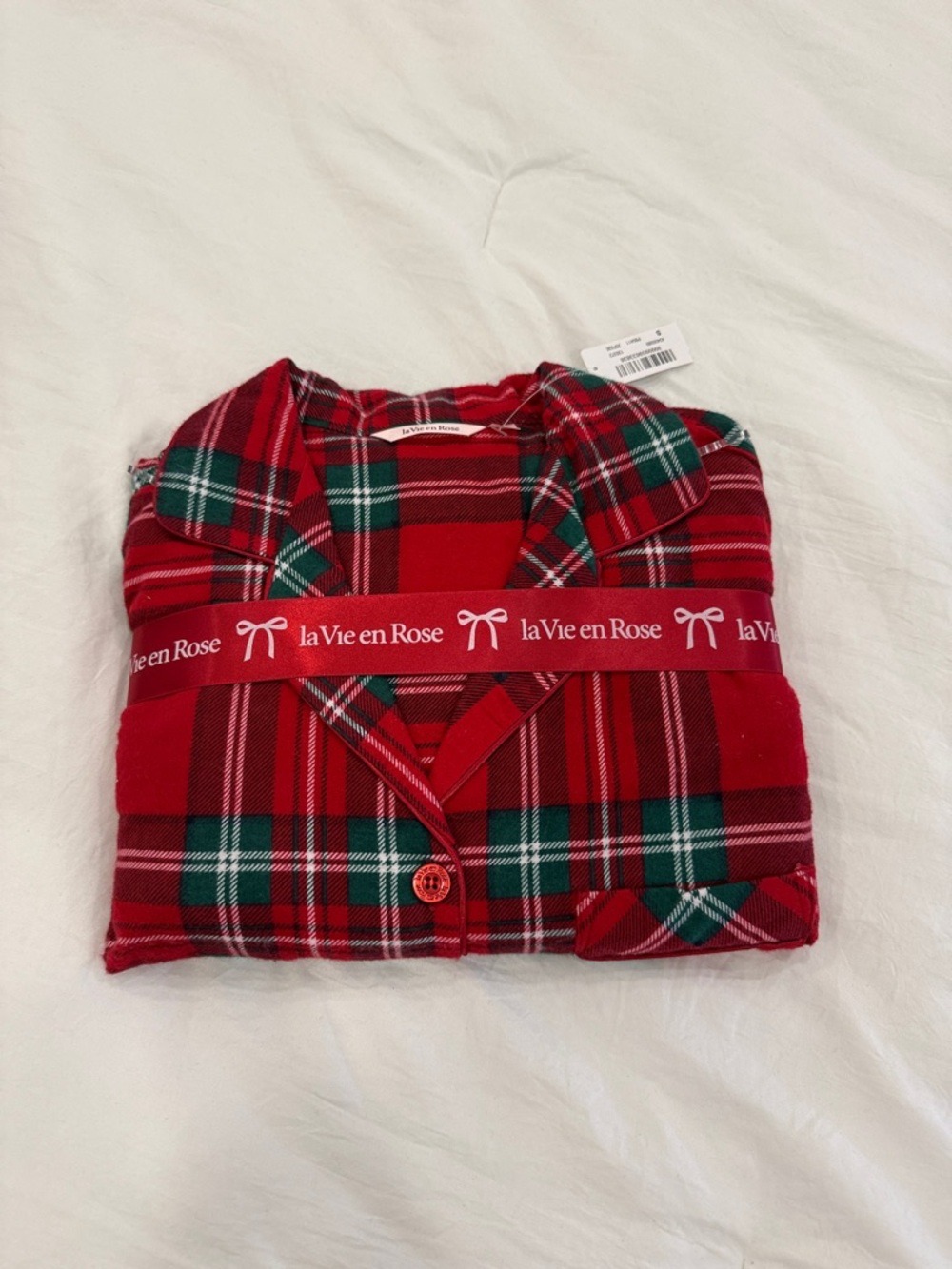 la Vie en Rose Red Plaid Pajama set